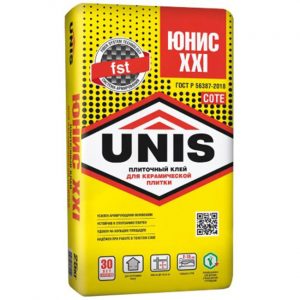 Клей для плитки Unis XXI 25 кг