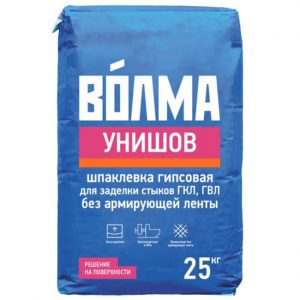 Шпаклевка гипсовая для заделки швов и стыков Волма Унишов 25 кг